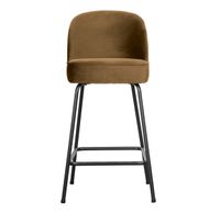 BePureHome Barstoel 'Vogue' Velvet, kleur Honing Geel (zithoogte 64cm)