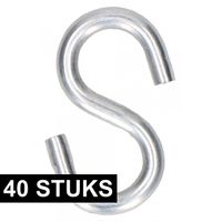 40x S-haken/ophanghaken van ijzer