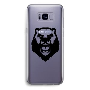 Angry Bear (black): Samsung Galaxy S8 Transparant Hoesje