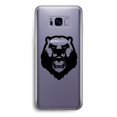 Angry Bear (black): Samsung Galaxy S8 Transparant Hoesje