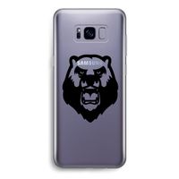 Angry Bear (black): Samsung Galaxy S8 Transparant Hoesje