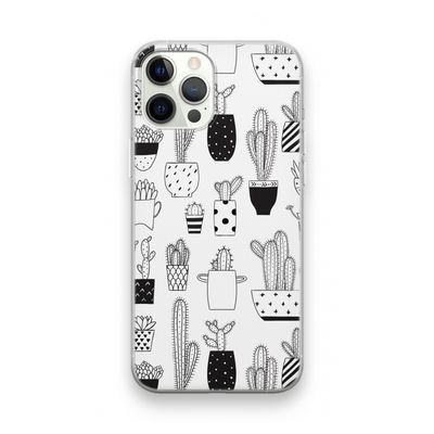 Cactusmotief: iPhone 12 Pro Transparant Hoesje
