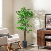 150 cm Kunstplant Bamboe Kunstboom met Pot Kunstplant Bamboeboom Decoratieboom