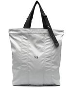 Y-3 logo-print tote bag - Gris - thumbnail