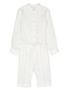 Colorichiari ensemble haut-short à rayures - Blanc