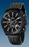 Horlogeband Festina F16901 / F16902-1 Leder/Kunststof Zwart 26mm - thumbnail