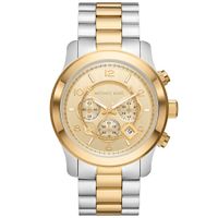 Michael Kors MK9075 Horloge Runway Chrono staal goud-en zilverkleurig 45 mm - thumbnail