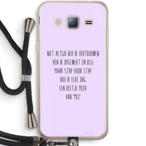 Zelfvertrouwen: Samsung Galaxy J3 (2016) Transparant Hoesje met koord