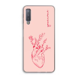 Blooming Heart: Samsung Galaxy A7 (2018) Transparant Hoesje
