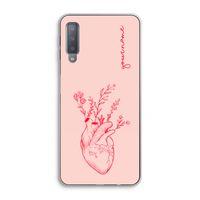 Blooming Heart: Samsung Galaxy A7 (2018) Transparant Hoesje