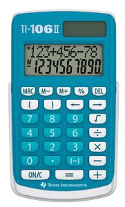 Texas Instruments TI 106-II calculator Pocket Basisrekenmachine Blauw, Wit