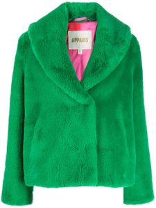 Apparis manteau en fourrure artificielle à poignets évasés - Vert