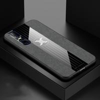 Voor vivo S1 Pro XINLI stiksels doek textuur schokbestendig TPU beschermhoes (grijs)