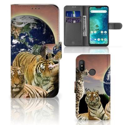 Xiaomi Mi A2 Lite | Telefoonhoesje | Met pasjeshouder | Roofdieren