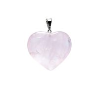 Edelsteen Hanger Rozenkwarts Hart (2 - 3 cm)