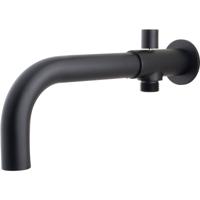 Wiesbaden Inbouw Baduitloop met Omstel - Rond - 23cm - Mat Zwart