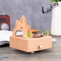 Trein vorm Home decor originaliteit houten muzikale dozen