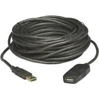Manhattan USB-kabel USB 2.0 USB-A stekker, USB-A bus 10.00 m Zwart 150248 Manhattan USB-kabel USB 2.0 USB-A stekker, USB-A bus 10.00 m Zwart 150248