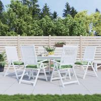 VidaXL Stoelkussens 6 st bladpatroon 50x50x7 cm stof