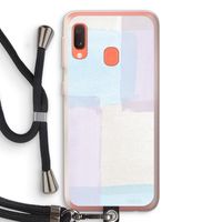 Square pastel: Samsung Galaxy A20e Transparant Hoesje met koord Square pastel: Samsung Galaxy A20e Transparant Hoesje met koord