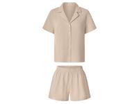 esmara Korte mousseline dames pyjama (Beige, XL (48/50))