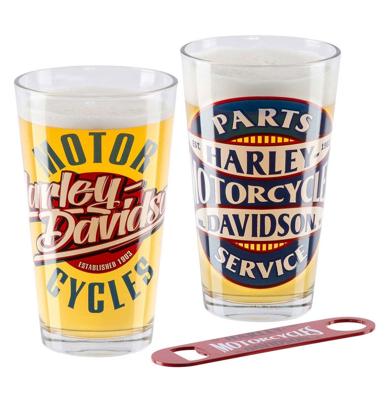 Harley-Davidson Parts & Service Pint Glas Set