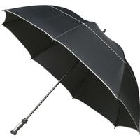 Falcone Golf stormparaplu - zwart - windproof - Dia 140 cm - rubber gecoat handvat