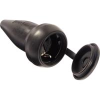 AS Schwabe 60417 Koppeling met randaarde Massief rubber 230 V Zwart IP44 - thumbnail