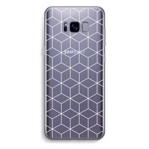 Zwart-witte kubussen: Samsung Galaxy S8 Plus Transparant Hoesje