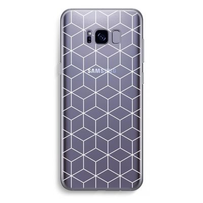 Zwart-witte kubussen: Samsung Galaxy S8 Plus Transparant Hoesje