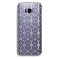 Zwart-witte kubussen: Samsung Galaxy S8 Plus Transparant Hoesje