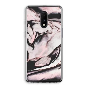 Roze stroom: OnePlus 7 Transparant Hoesje
