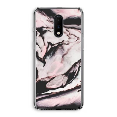 Roze stroom: OnePlus 7 Transparant Hoesje