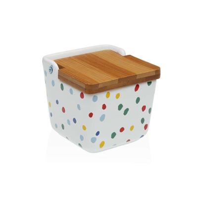 Zoutvaatje met deksel Versa DOTTY Keramisch 8,8 x 8,5 x 8,8 cm