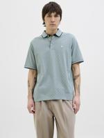 Jack - Jones Jprpaulos Play Aop Blu. Ss Polo Poloshirts Stormy Sea New
