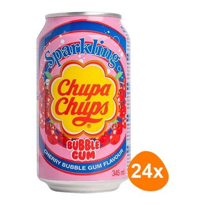 Chupa Chups - Sparkling Cherry Bubblegum Frisdrank - 24x 345ml