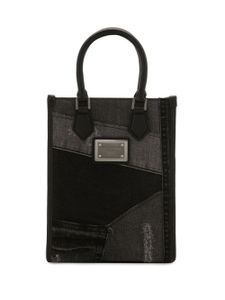 Dolce & Gabbana mini sac à plaque logo - Noir