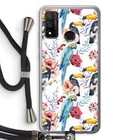 Bloemen tukan: Huawei P Smart (2020) Transparant Hoesje met koord Bloemen tukan: Huawei P Smart (2020) Transparant Hoesje met koord