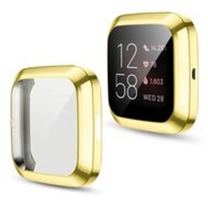 Fitbit Versa 2 Soft TPU case (volledig beschermd) - Goud