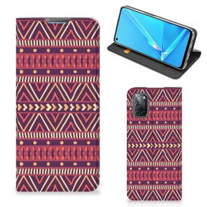 OPPO A52 | A72 Hoesje met Magneet Aztec Paars