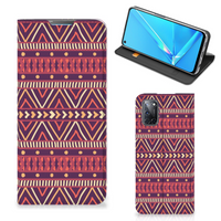 OPPO A52 | A72 Hoesje met Magneet Aztec Paars