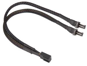 Sharkoon 3-Pin Y-Kabel splitterkabel 0,2 meter, Sleeve