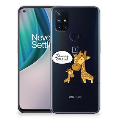 OnePlus Nord N10 5G Telefoonhoesje met Naam Giraffe OnePlus Nord N10 5G Telefoonhoesje met Naam Giraffe