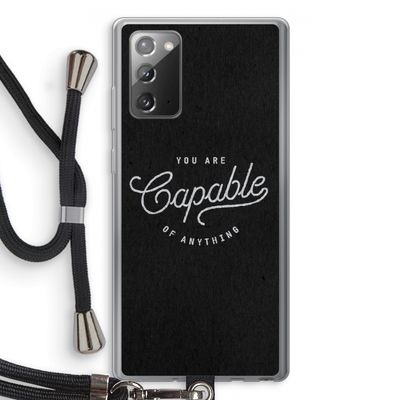 Capable: Samsung Galaxy Note 20 / Note 20 5G Transparant Hoesje met koord