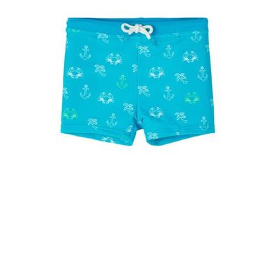 NAME IT MINI zwemboxer Zean met all over print turquoise/wit NAME IT MINI zwemboxer Zean met all over print turquoise/wit