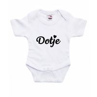 Dotje cadeau baby rompertje wit jongen/meisje - thumbnail