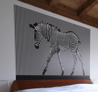 Muursticker zebra lijnen