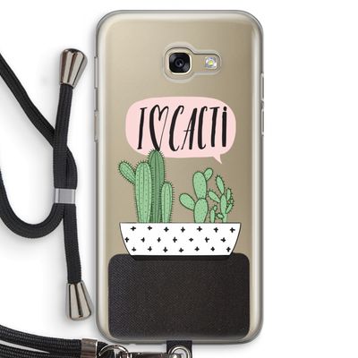 I love cacti: Samsung Galaxy A5 (2017) Transparant Hoesje met koord