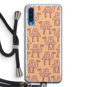 Kameel: Samsung Galaxy A50 Transparant Hoesje met koord