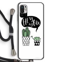 Hey you cactus: Xiaomi Redmi Note 10 5G Transparant Hoesje met koord